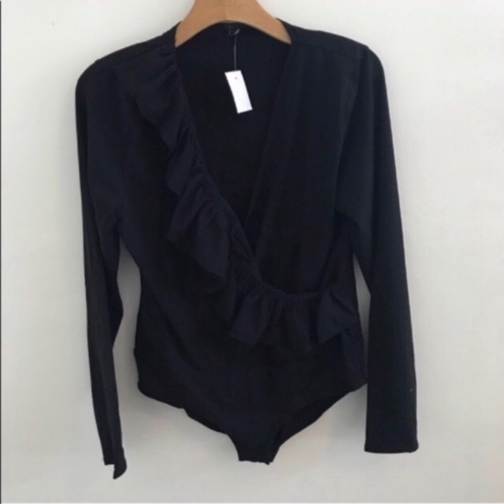 J.Crew Ruffle Front Bodysuit
Color black - Picture 3 of 5